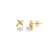 18k Gold Plated Silver Enchanted Pearl Earrings