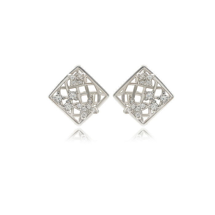 Shop Stone Stud Earrings | Silver Earrings | The Fine World – The Fineworld