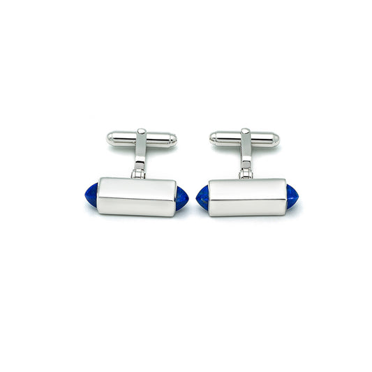 Silver Modern Blue Limited Edition Cufflinks