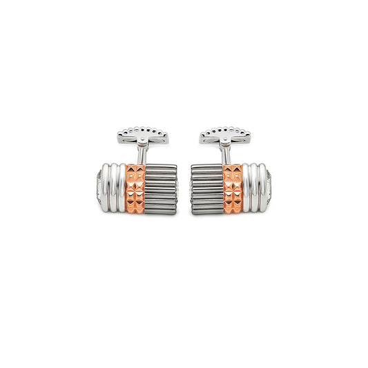 18k Rose Gold Plated Silver Parallel Limited Edition Cufflinks