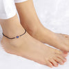 Silver Holy Evil Eye Black Beads Anklets