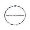 Silver Holy Evil Eye Black Beads Anklets