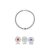 Silver Holy Evil Eye Black Beads Anklets