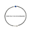 Silver Holy Evil Eye Black Beads Pair Of Anklets