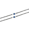 Silver Holy Evil Eye Black Beads Pair Of Anklets