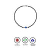 Silver Holy Evil Eye Black Beads Pair Of Anklets