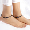 Silver Evil Eye Thread Pair Of Anklets