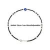 Silver Divine Evil Eye Black Beads Anklet