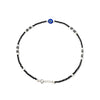 Silver Divine Evil Eye Black Beads Anklet