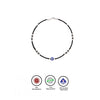 Silver Divine Evil Eye Black Beads Anklet