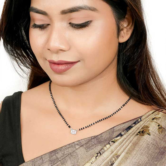 Silver Classic Rectangle Mangalsutra