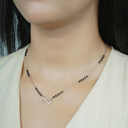 Silver Infinity Glow Mangalsutra