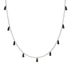 Silver Black Radiant Necklace