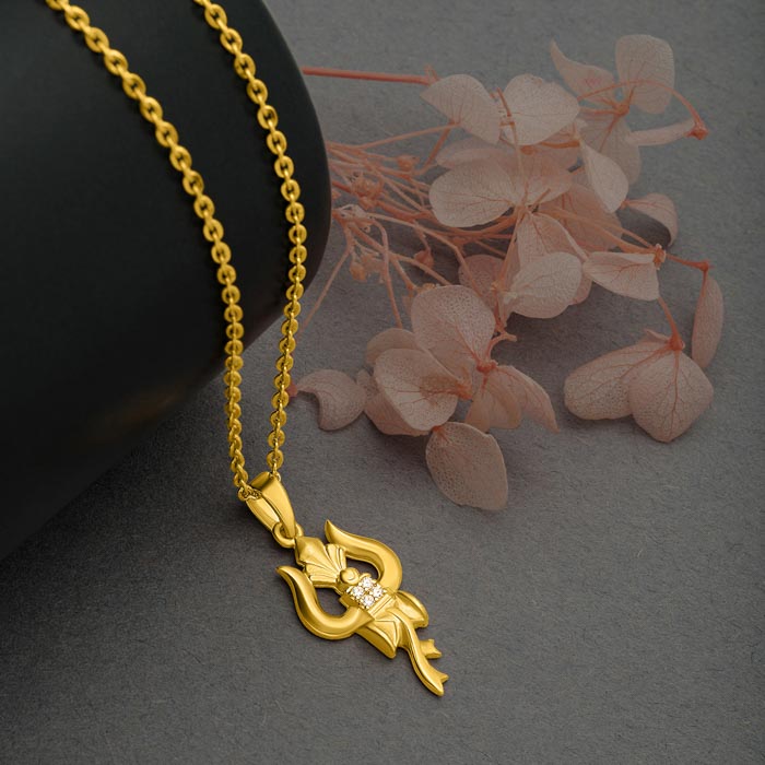 Trishul gold deals pendant