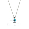 Silver Tiny Evil Eye Pendant with Chain