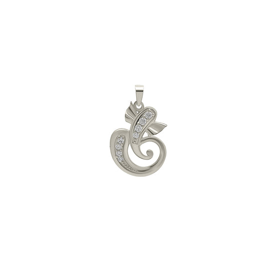 Silver Ganesha Glow Pendant