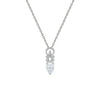 Silver Ice Drop Pendant with Chain