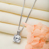 Silver Cube Pendant with Box Chain