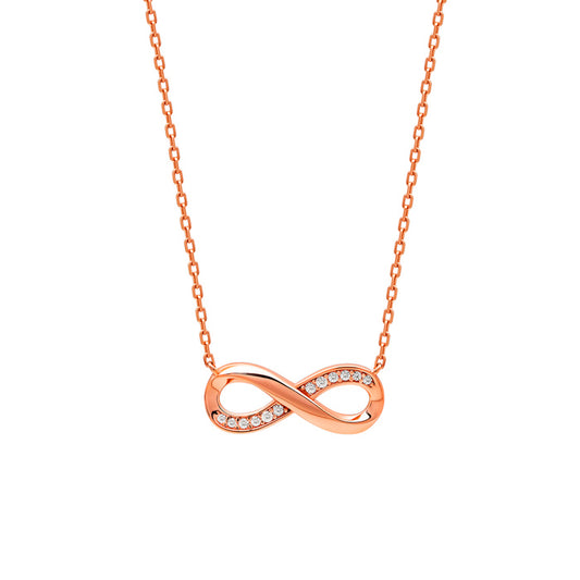 Rose Gold Infinity Glow Necklace