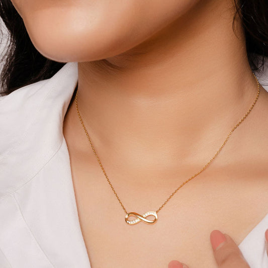 18k Gold Plated Silver Infinity Glow Necklace