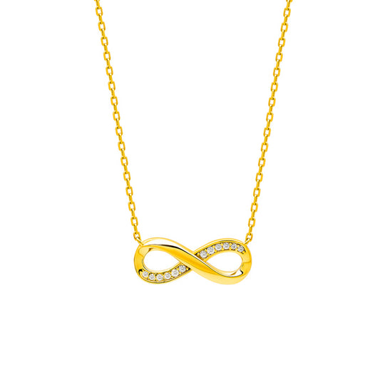 18k Gold Plated Silver Infinity Glow Necklace