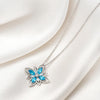 Silver Aqua Blue Necklace