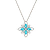 Silver Aqua Blue Necklace