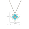 Silver Aqua Blue Necklace