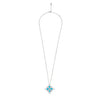 Silver Aqua Blue Necklace