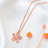 Rose Gold Floral Essence Necklace