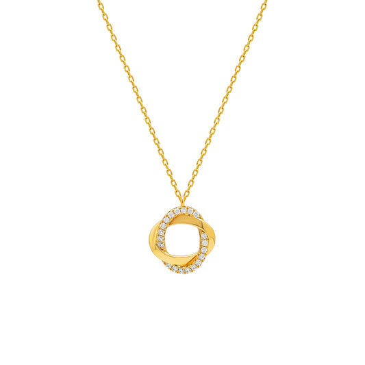 18k Gold Plated Silver Allure Pendant with Chain