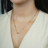 18k Gold Plated Silver Prismatic Colour Shine Necklace