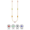 18k Gold Plated Silver Prismatic Colour Shine Necklace