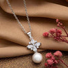 Silver Pearl Star Pendant with Chain