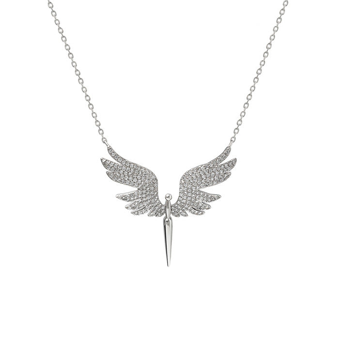 Buy the Silver Mystic Angel Necklace - Silberry