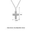 Silver Christ's Vogue Cross Pendant with Chain