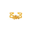 18k Gold Plated Silver Twisted Knot Ring