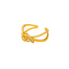 18k Gold Plated Silver Twisted Knot Ring