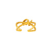 18k Gold Plated Silver Twisted Knot Ring