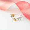 Silver Mini Marigold Petal Ring