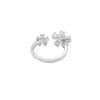 Silver Twin Flower Ring