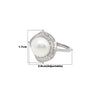 Silver Statement Pearl Adjustable Ring