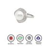 Silver Statement Pearl Adjustable Ring