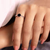 Silver Black Ring