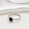 Silver Black Ring