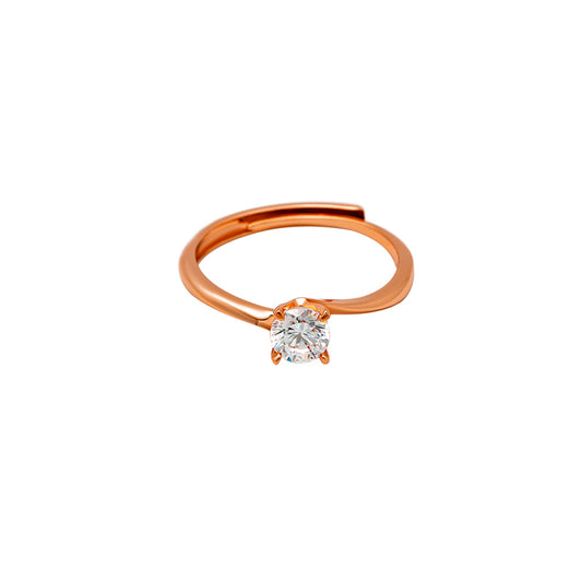 Rose Gold Tiny Solitaire Ring