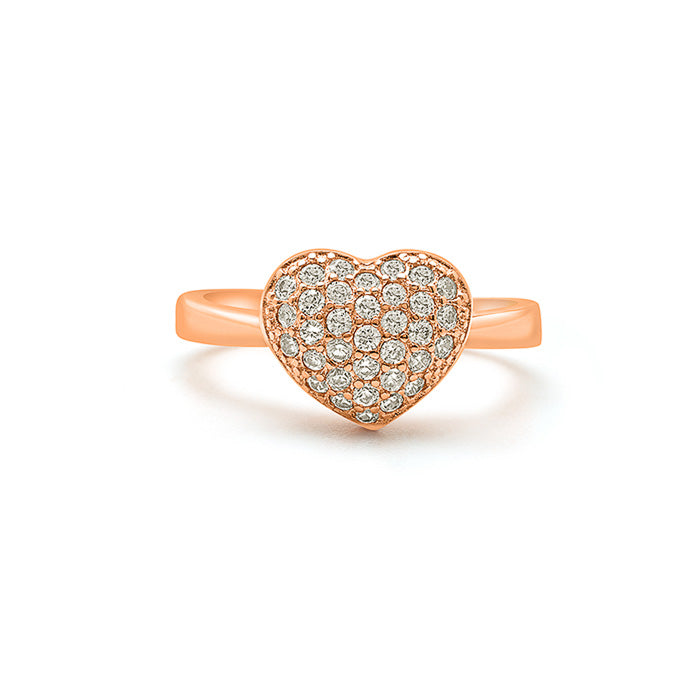 Rose Gold Heart Allure Ring - Buy Now From Silberry