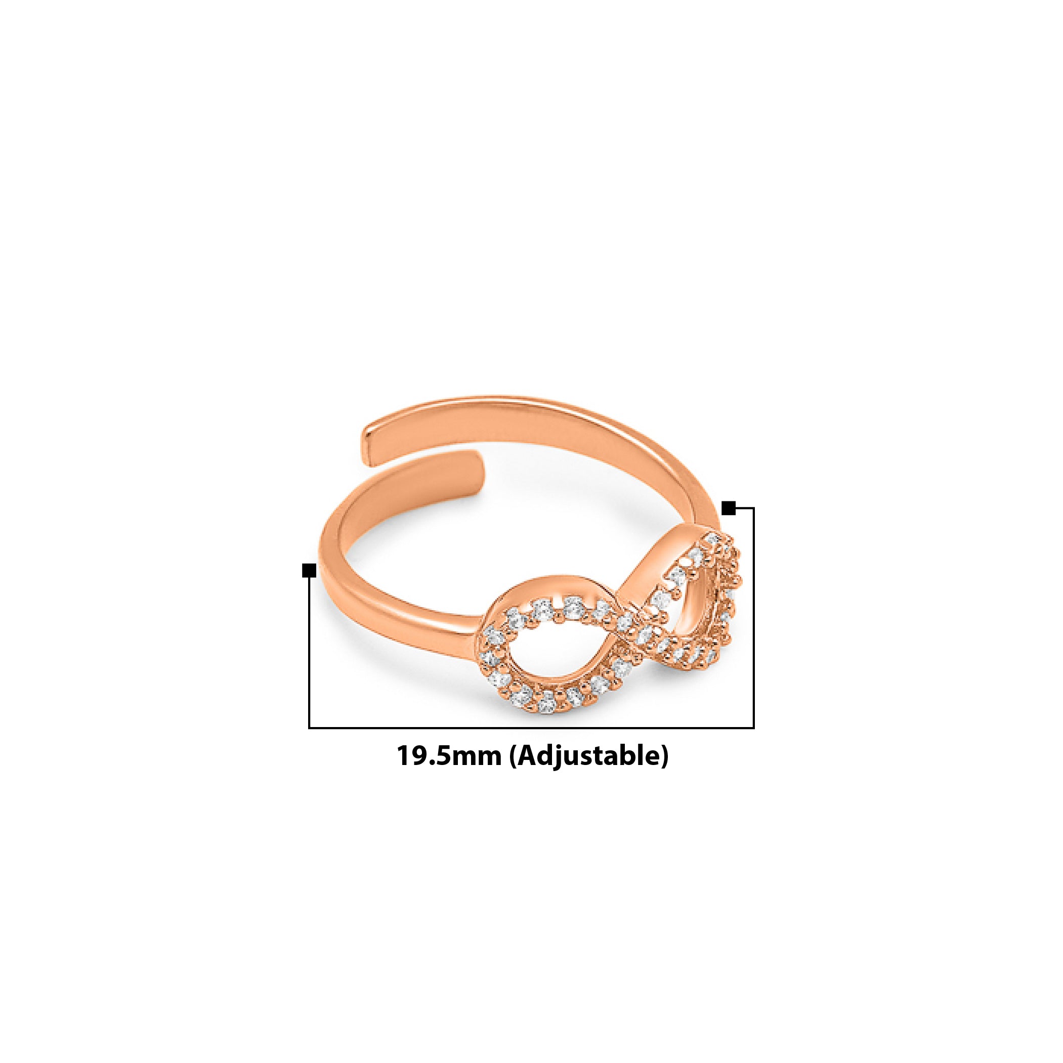 Swarovski infinity deals ring rose gold