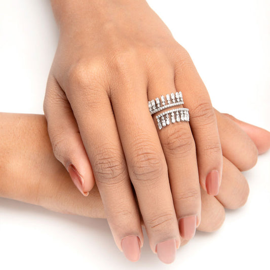 Silver Chandelier Ring