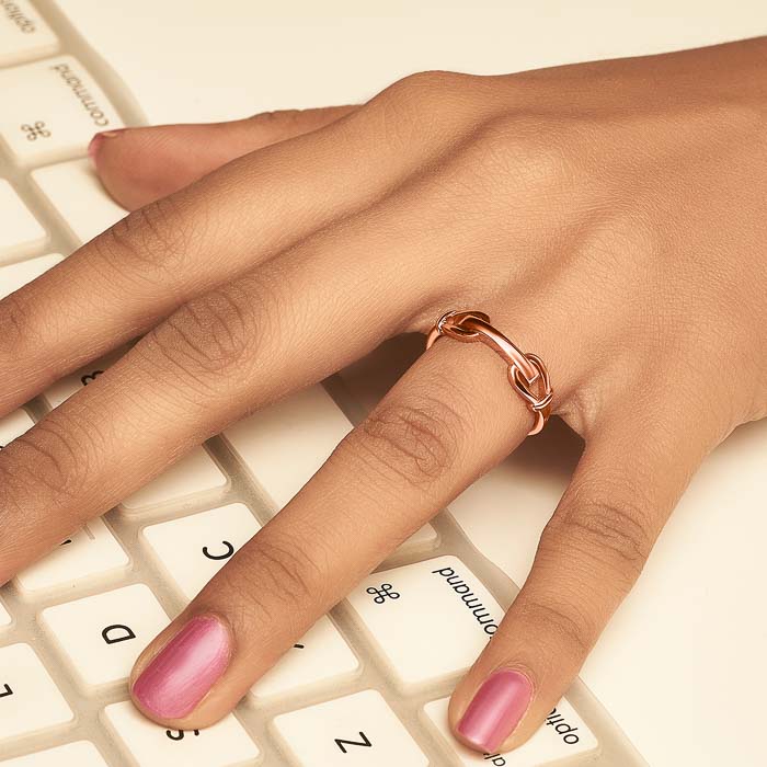 Rose Gold Love Lock Ring Buy Now From Silberry